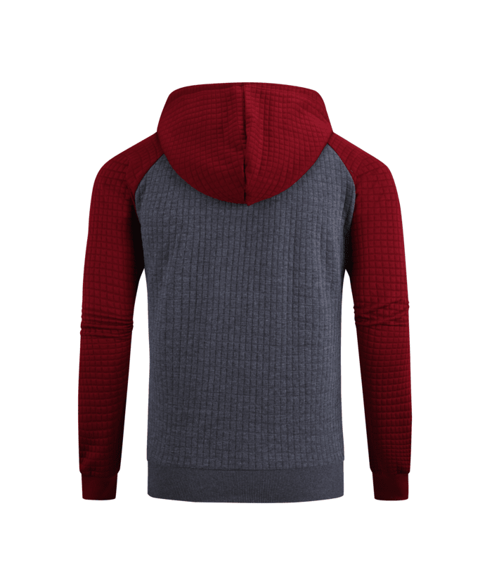 ZITY Men's Slim Fit Long Sleeve Color Block Hoodie Sweatshirt-ZPK006332 | Zitysports