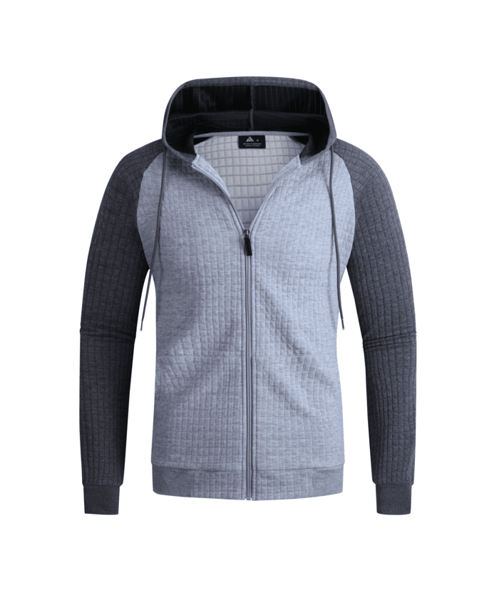 ZITY Men's Slim Fit Long Sleeve Color Block Hoodie Sweatshirt-ZPK006332 | Zitysports