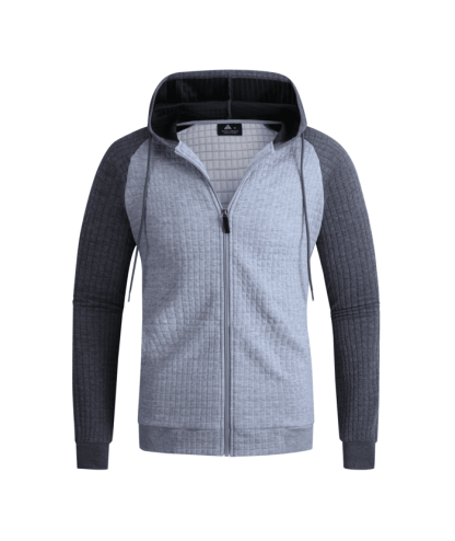 ZITY Men's Slim Fit Long Sleeve Color Block Hoodie Sweatshirt-ZPK006332 | Zitysports