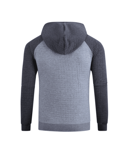 ZITY Men's Slim Fit Long Sleeve Color Block Hoodie Sweatshirt-ZPK006332 | Zitysports
