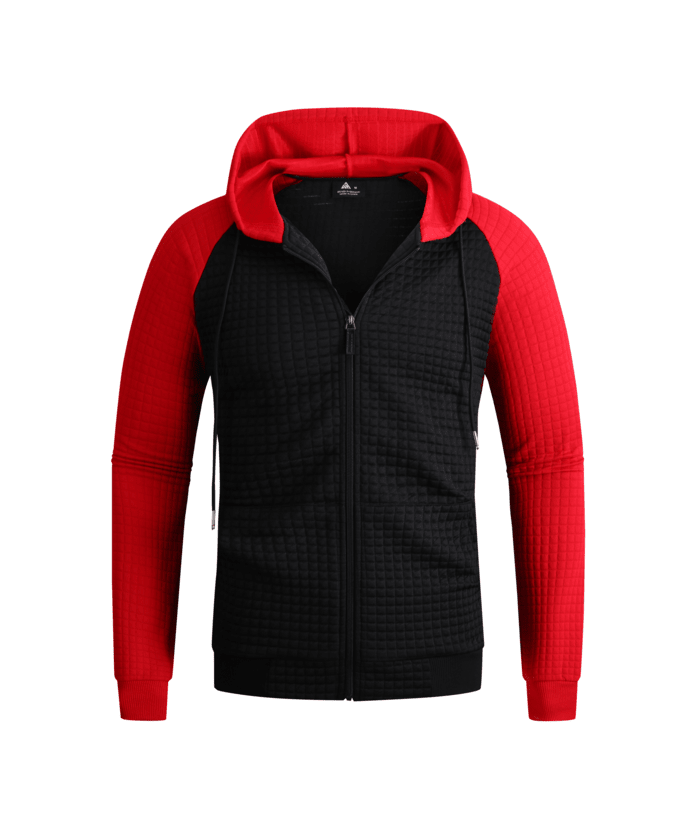 ZITY Men's Slim Fit Long Sleeve Color Block Hoodie Sweatshirt-ZPK006332 | Zitysports