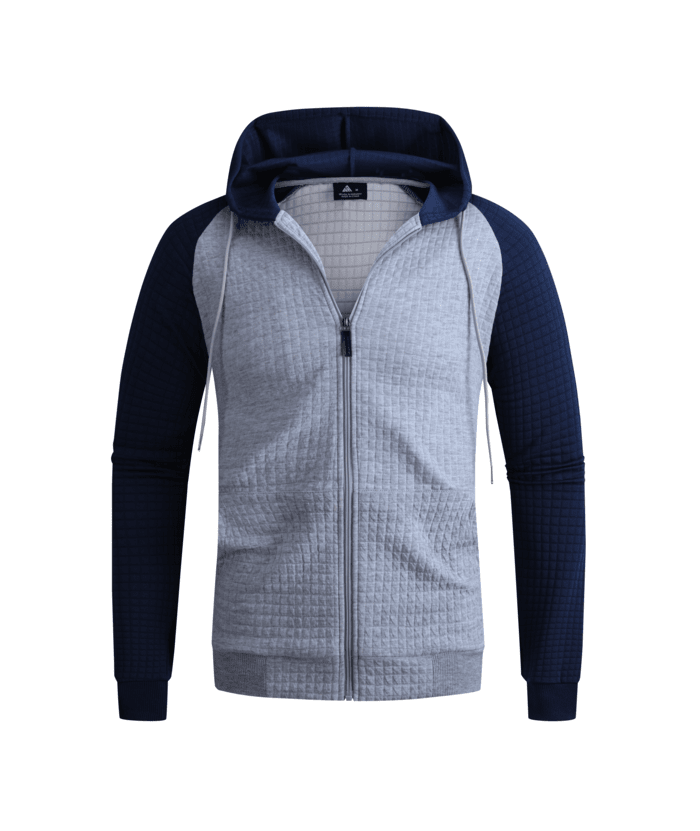 ZITY Men's Slim Fit Long Sleeve Color Block Hoodie Sweatshirt-ZPK006332 | Zitysports
