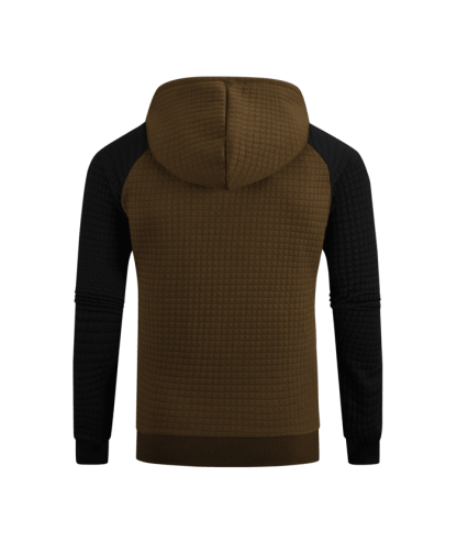 ZITY Men's Slim Fit Long Sleeve Color Block Hoodie Sweatshirt-ZPK006332 | Zitysports