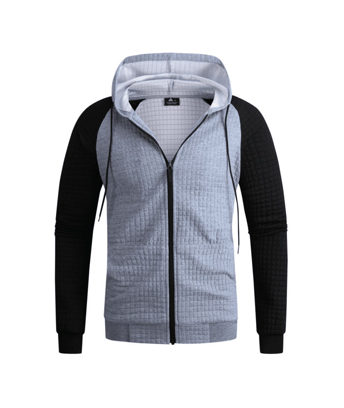 ZITY Men's Slim Fit Long Sleeve Color Block Hoodie Sweatshirt-ZPK006332 | Zitysports
