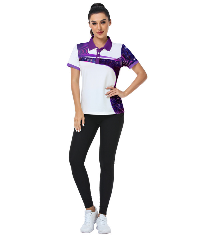 Purple women's golf polos - Dri-Fit quick dry design