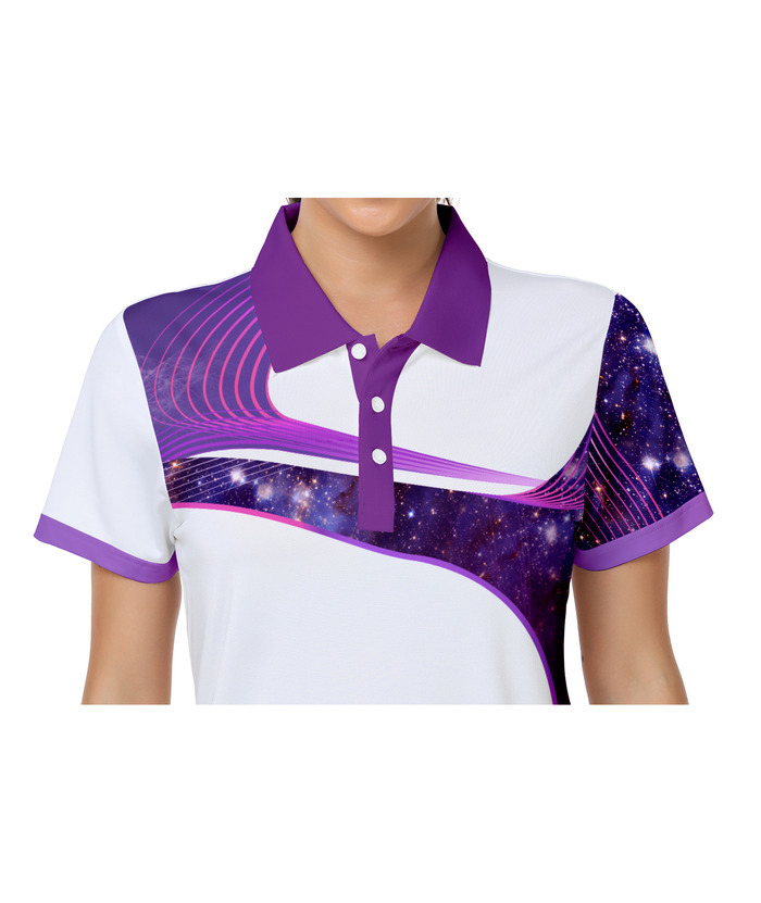 Purple women's golf polos - Dri-Fit quick dry design