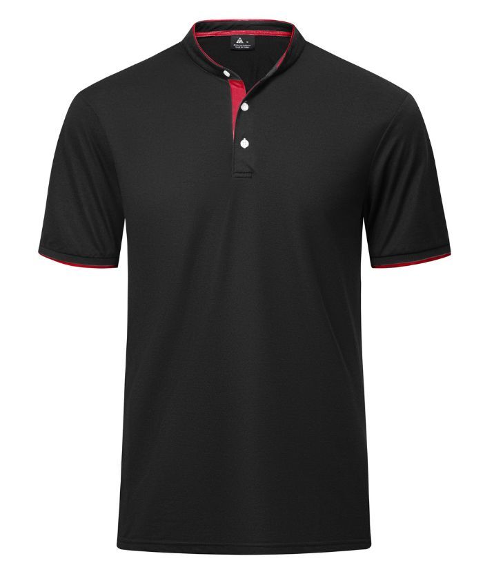 ZITY Men's Dri Fit Button Up Summer T-Shirt-CUMSS01094