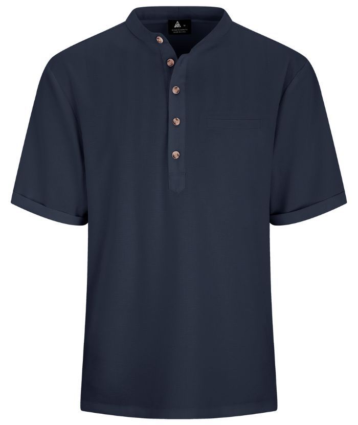 ZITY Men's Dri Fit Summer Henley T-Shirt-CUMSS01288