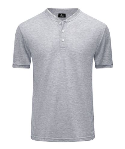 ZITY Men's Button Up Casual Neck T-Shirt-CUMSS01737