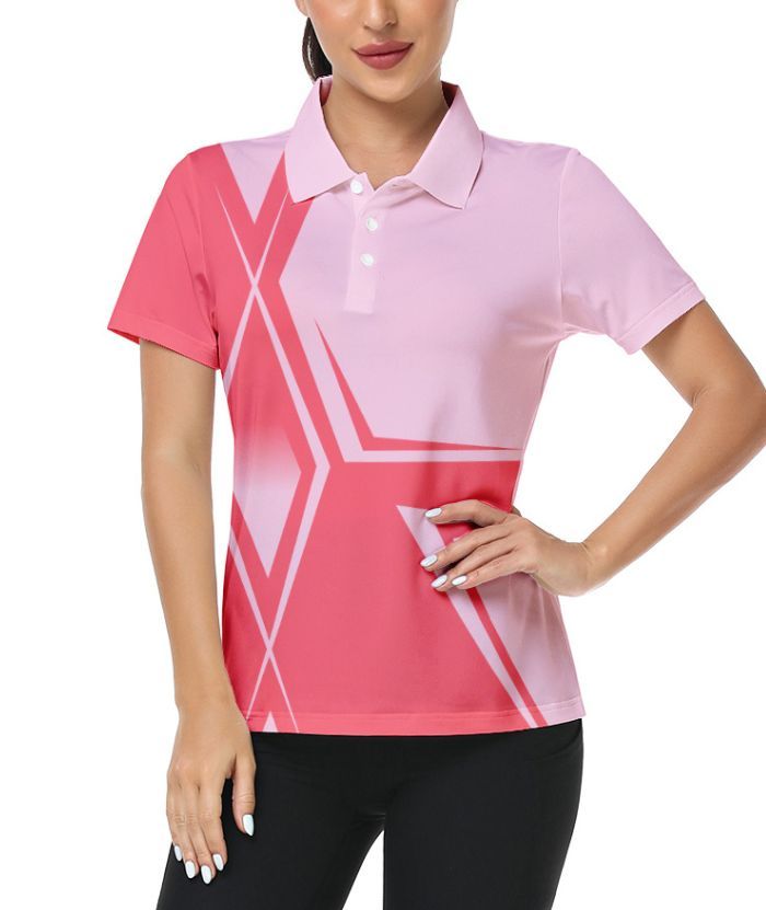 ZITY Women's Sports Slim Fit Quick Dry Gold Polo Shirt-CFWZZ00010
