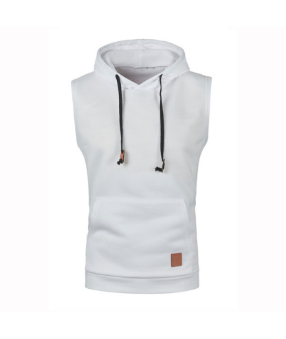 Men's Sleeveless Hooded Sport Vest Casual Hoodie-ZPK007596 | Zitysports