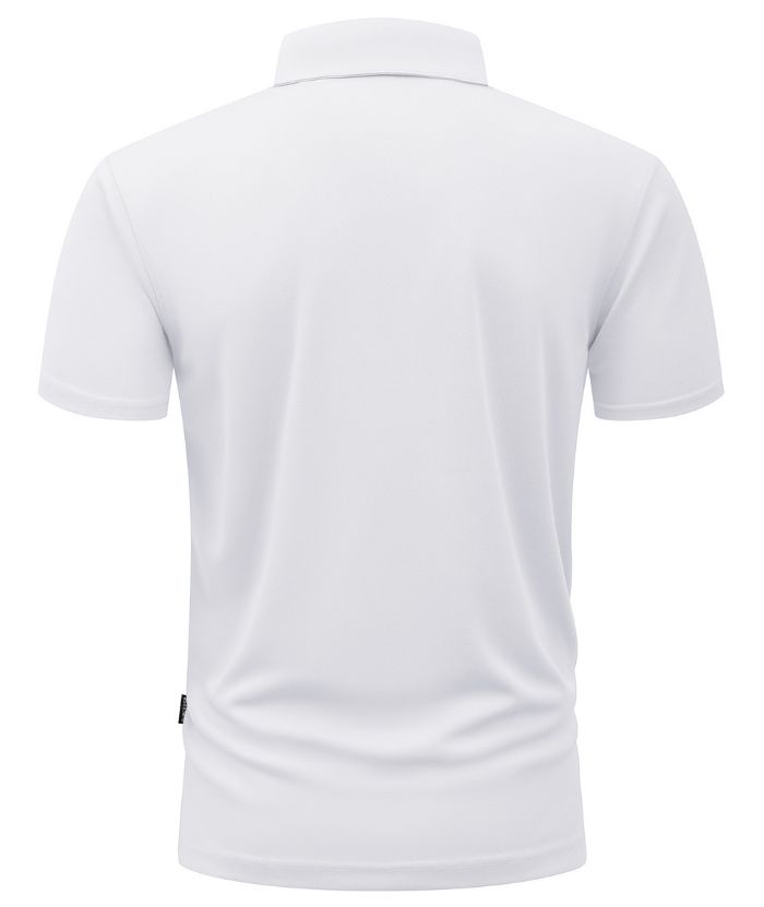 ZITY Men's Button Up Slim Fit Polo Shirt-CUMPO05188
