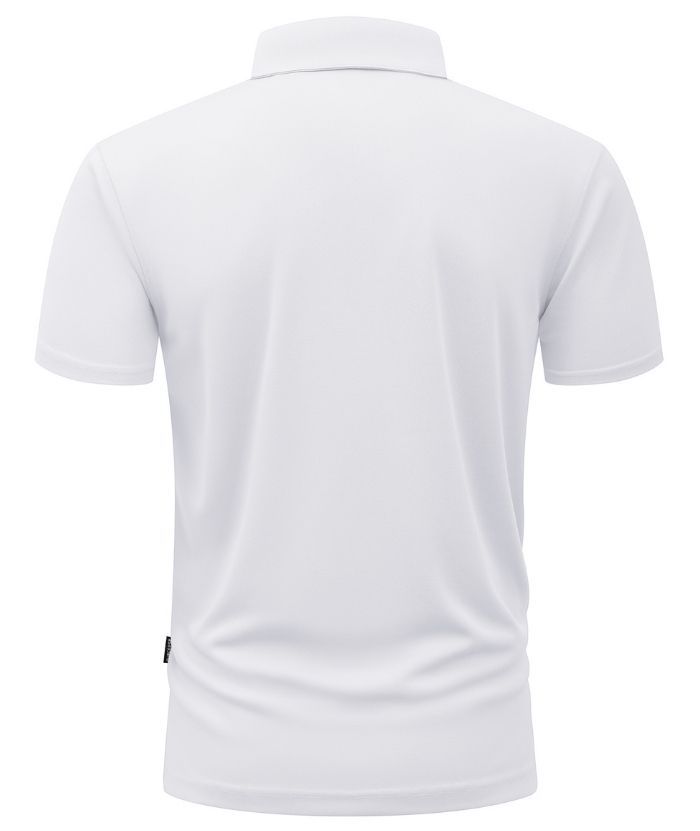 ZITY Men's Button Up Slim Fit Polo Shirt-CUMPO05188