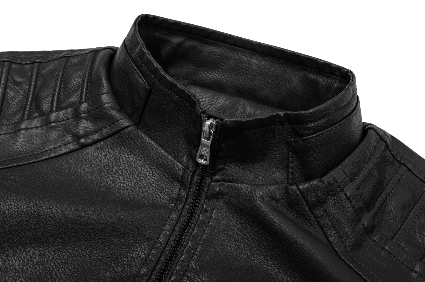 ZITY Men's Full Zipper Regular Fit Leather Jacket-ZPK007130