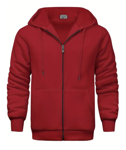 ZITY Men's Solid Hooded Jacket Thick Fleece Hoodie For Fall Winter-ZPK007270 | Zitysports