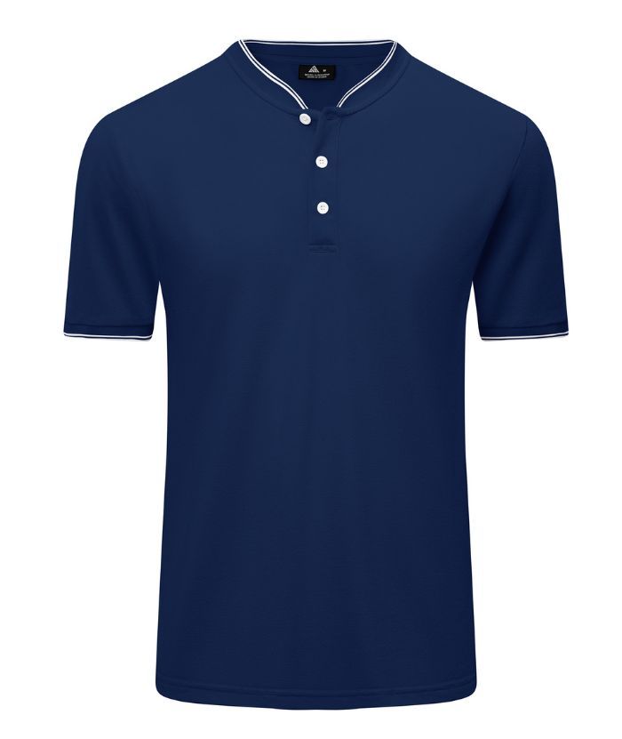 ZITY Men's Button Up Casual Neck T-Shirt-CUMSS01737