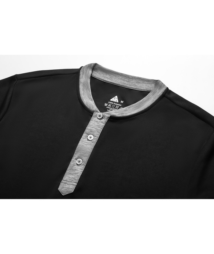 ZITY Men's Dri Fit Button Up Summer T-Shirt-CUMSS01366
