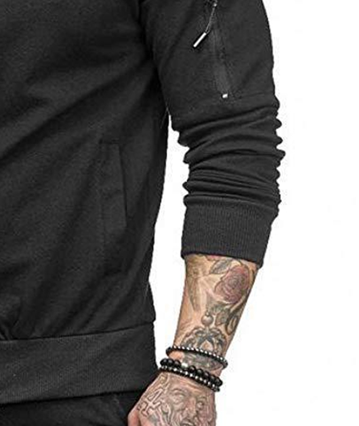 ZITY Men's Full-Zip Long Sleeve Workout Slim Fit Outdoor Hoodie-DUMFH04985|Zitysports