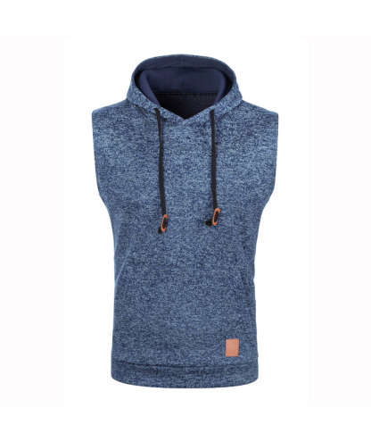Men's Sleeveless Hooded Sport Vest Casual Hoodie-ZPK007596 | Zitysports