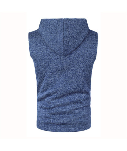 Men's Sleeveless Hooded Sport Vest Casual Hoodie-ZPK007596 | Zitysports