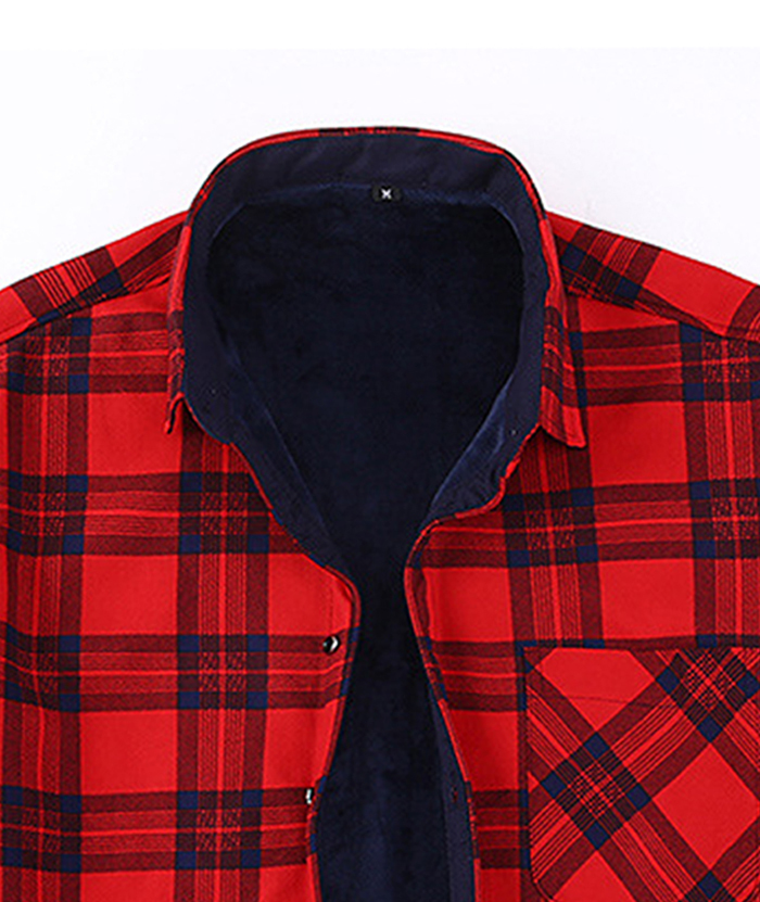ZITY Men's Slim Fit Long Sleeve Plaid Shirt-DUMJA05351|Zitysports