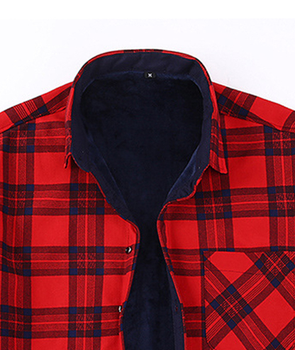 ZITY Men's Slim Fit Long Sleeve Plaid Shirt-DUMJA05351|Zitysports