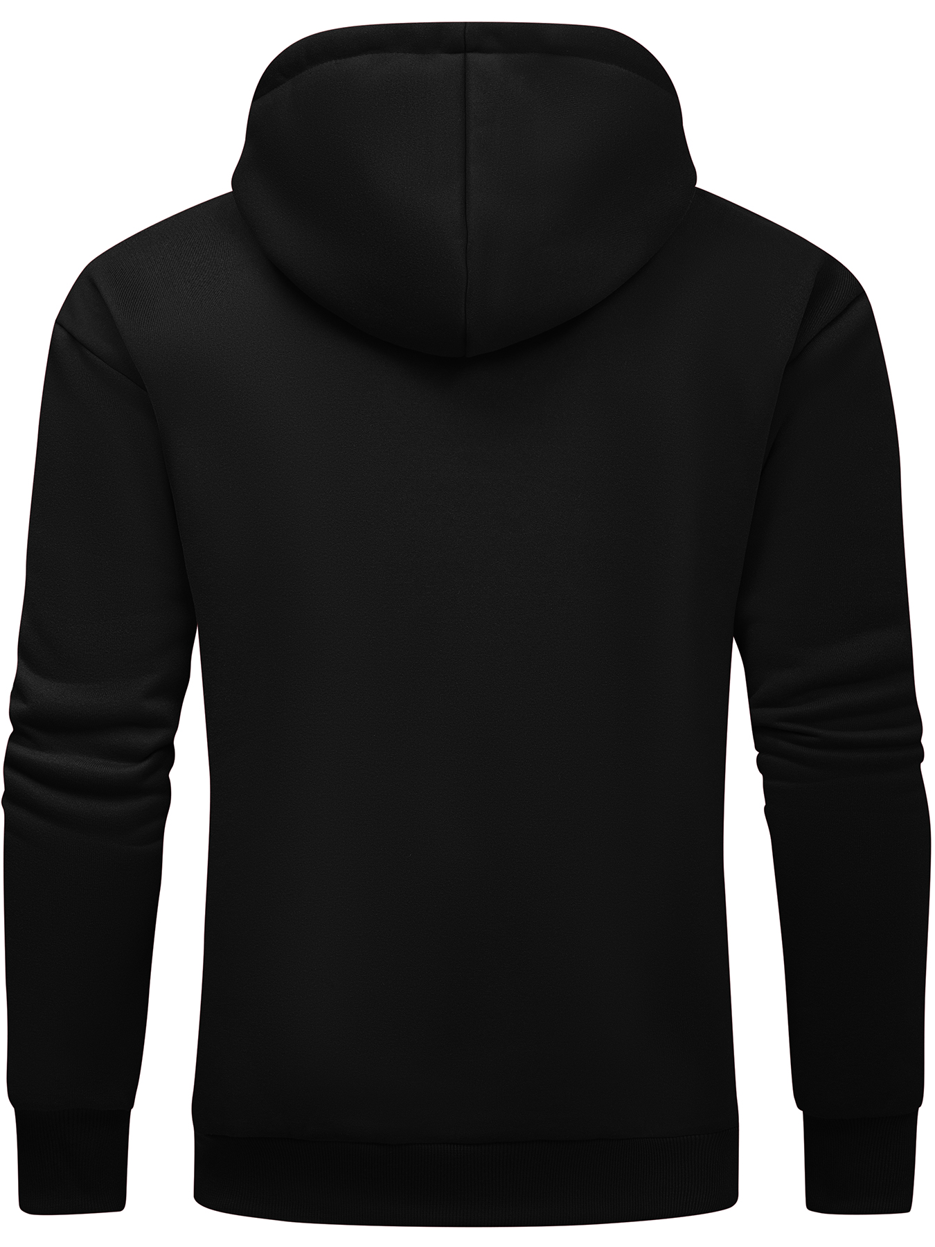 ZITY Men's Long Sleeve Solid Color Regular Fit Hoodie-TUMHD05323