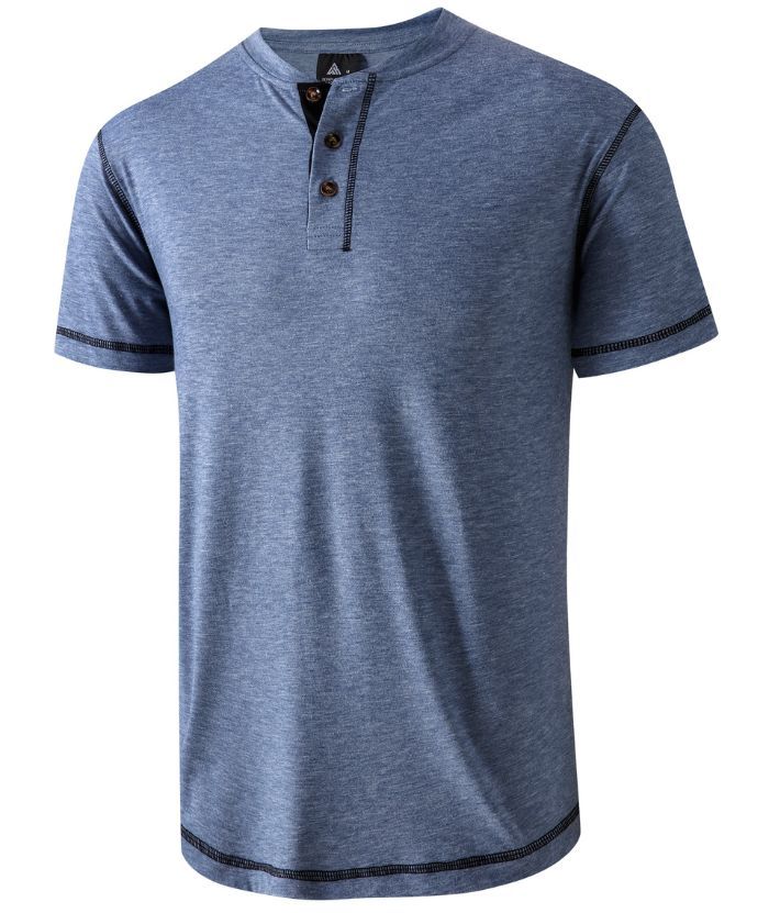 ZITY Men's Dri Fit Button Up Summer T-Shirt-CUMSS01984