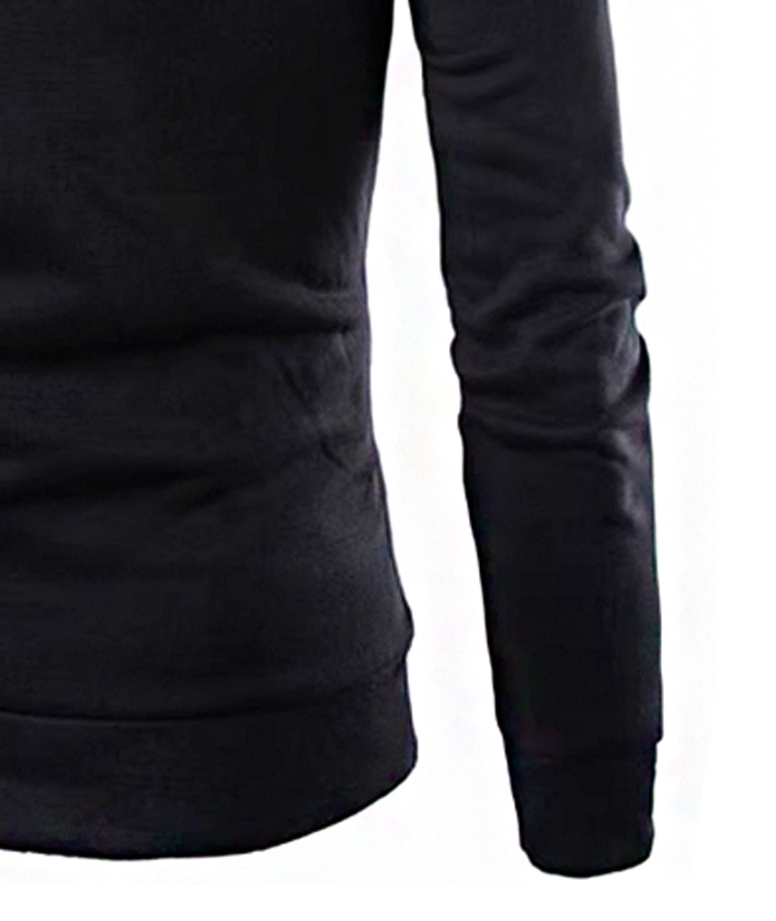 ZITY Men's Button Collar Long Sleeve with Pocket Casual Hoodie-DUMFH05036|Zitysports