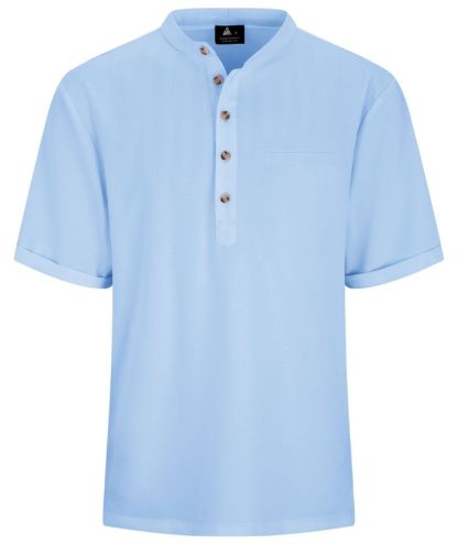 ZITY Men's Dri Fit Summer Henley T-Shirt-CUMSS01288