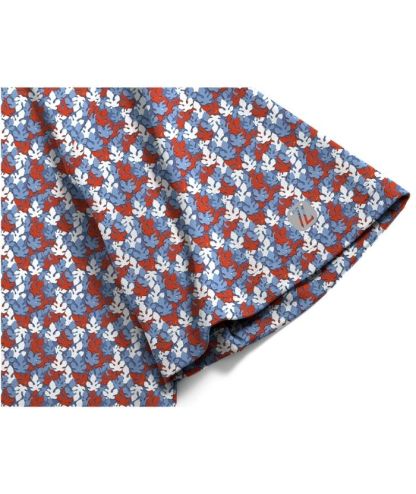 ZITY Men's Button Up Slim Fit Printed Polo Shirt-CUMPO05189