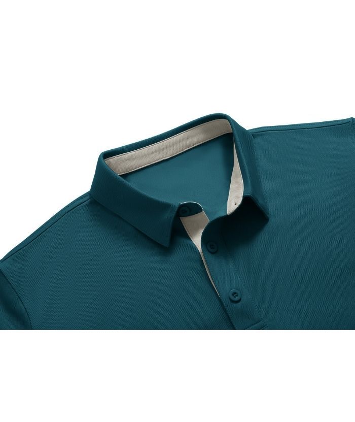 ZITY Men's Button Up Slim Fit Polo Shirt-CUMPO05188