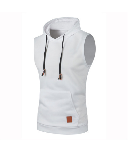 Men's Sleeveless Hooded Sport Vest Casual Hoodie-ZPK007596 | Zitysports