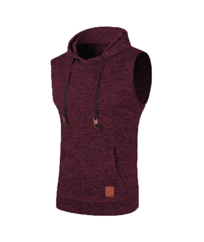 Men's Sleeveless Hooded Sport Vest Casual Hoodie-ZPK007596 | Zitysports