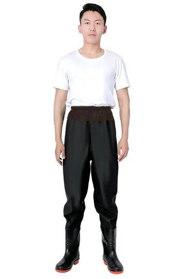 SECOOD Multifunction Waders with Rain Boots 100% Waterproof Thicken Rubber Boots PVC Nylon for Men Women