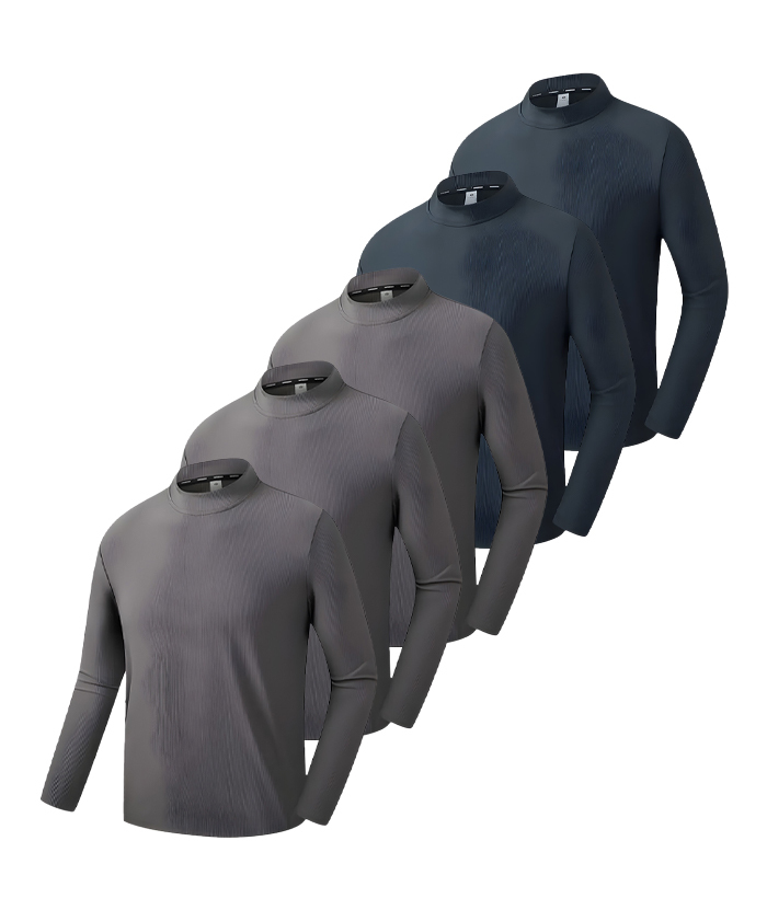 5 Pack Men's Long Sleeve Performance T-Shirt-DZUHE00170