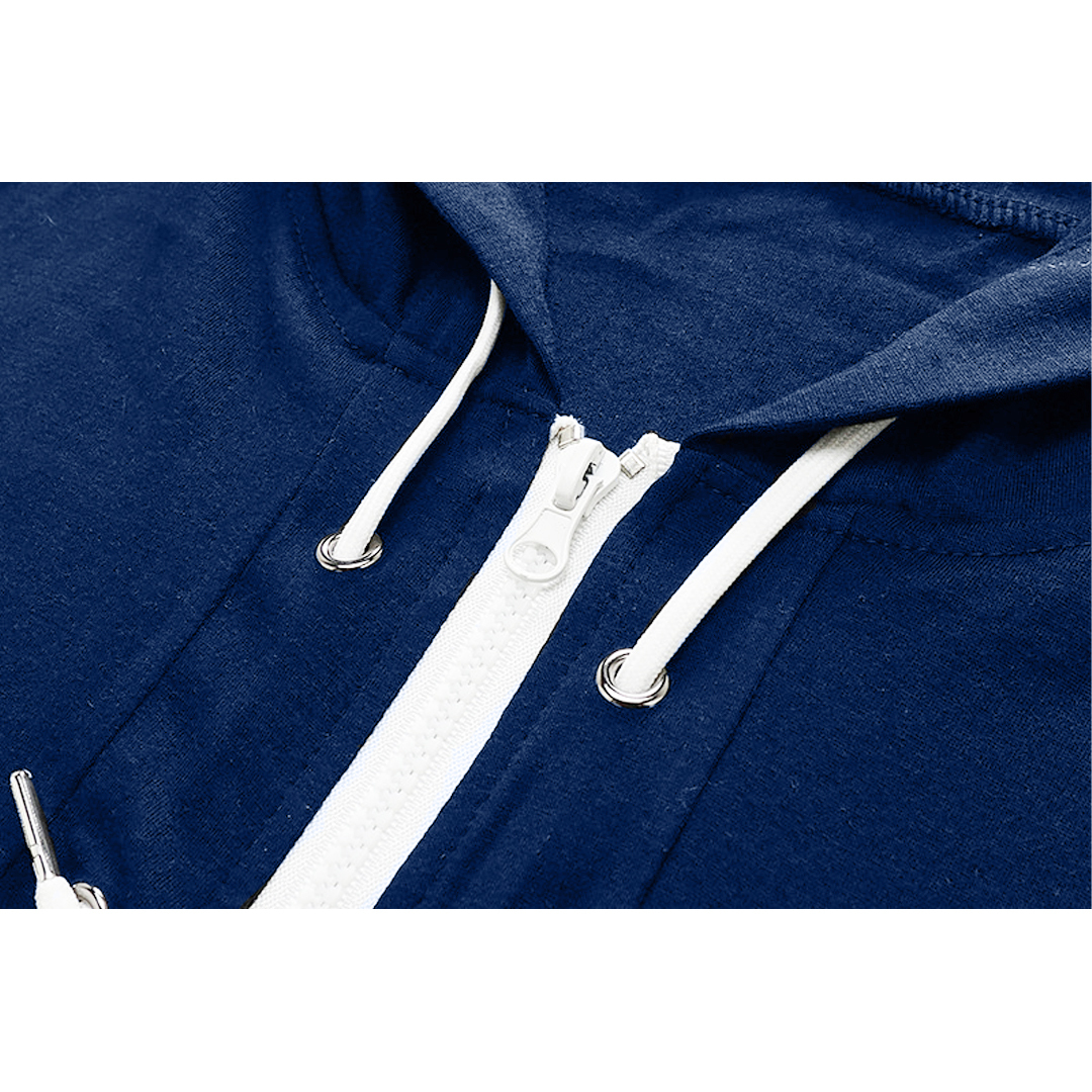 ZITY Men's Sleeveless Fitness Hooded Zipper Drawstring Hoodie-DUMMG05238|Zitysports