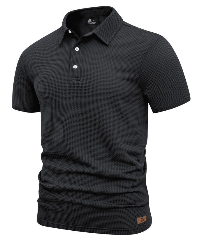 ZITY Men's Textured Dri Fit Performance Polo Shirt-CUMPO05145