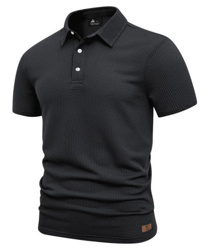 ZITY Men's Textured Dri Fit Performance Polo Shirt-CUMPO05145