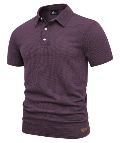 ZITY Men's Textured Dri Fit Performance Polo Shirt-CUMPO05145