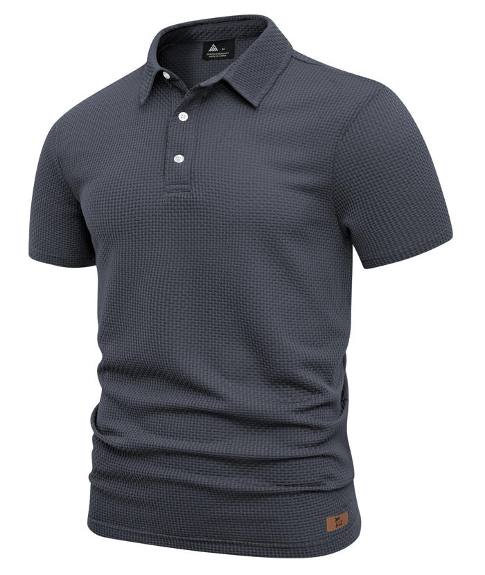 ZITY Men's Textured Dri Fit Performance Polo Shirt-CUMPO05145