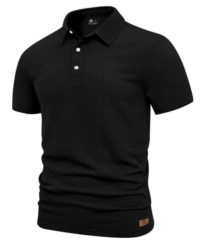 ZITY Men's Textured Dri Fit Performance Polo Shirt-CUMPO05145