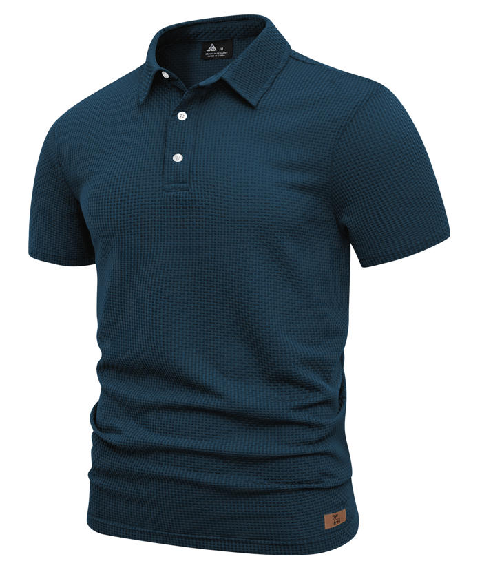 ZITY Men's Textured Dri Fit Performance Polo Shirt-CUMPO05145