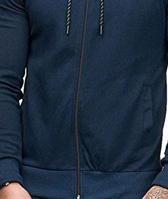 ZITY Men's Full-Zip Long Sleeve Workout Slim Fit Outdoor Hoodie-DUMFH04985|Zitysports