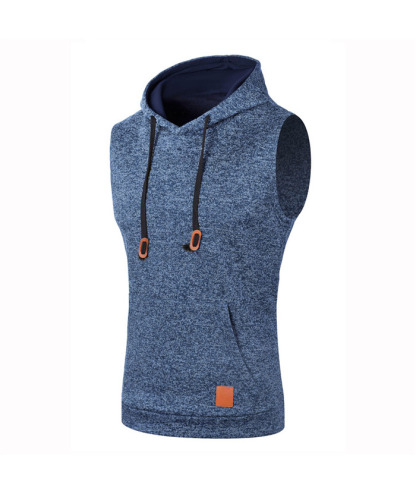 Men's Sleeveless Hooded Sport Vest Casual Hoodie-ZPK007596 | Zitysports