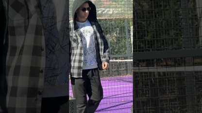 ZITY Men's Color Block Plaid Flannel Hoodie Shirt-ZPK006185