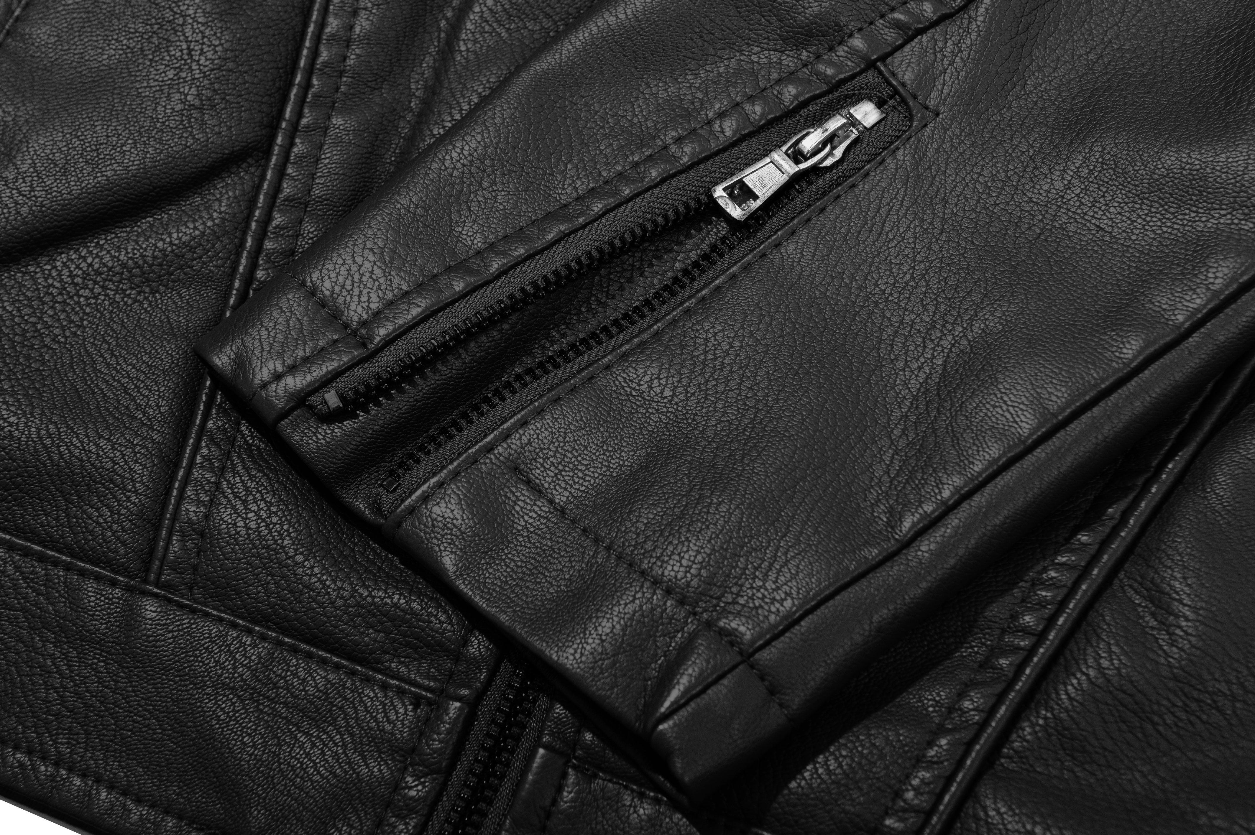 ZITY Men's Full Zipper Regular Fit Leather Jacket-ZPK007130