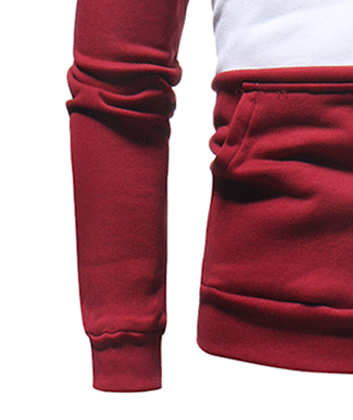 ZITY Men's Long Sleeve Color Block with Pocket Casual Hoodie-DUMHD05001|Zitysports