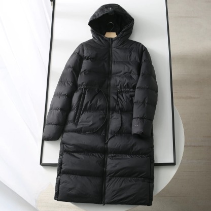 G Women's cotton-padded Overcoat, with a hood and deep built-in pockets; warm winter wear for women.