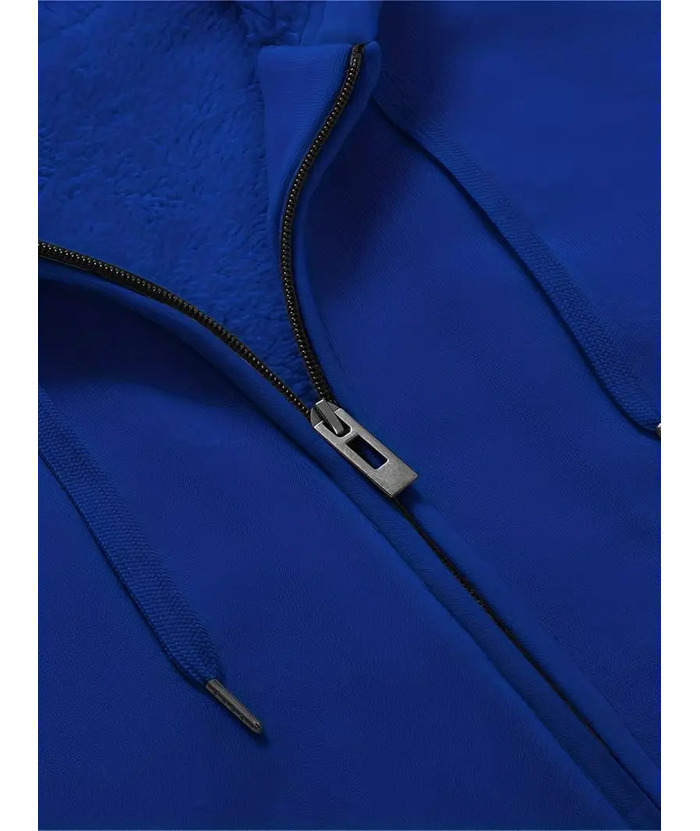 ZITY Men's Solid Hooded Jacket Thick Fleece Hoodie For Fall Winter-ZPK007270 | Zitysports